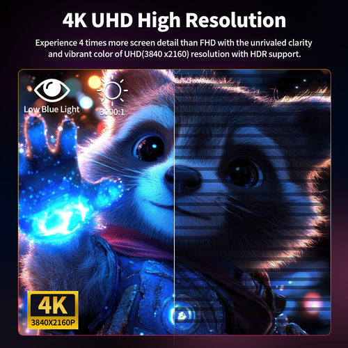 PIJ 32 Inch Curved Monitor 4K 60Hz, UHD PC Monitor Built-in Speakers, Computer Screen for Home Office Business, DP, HDMI, Compatible with Wall mounting 100 * 100MM - Black